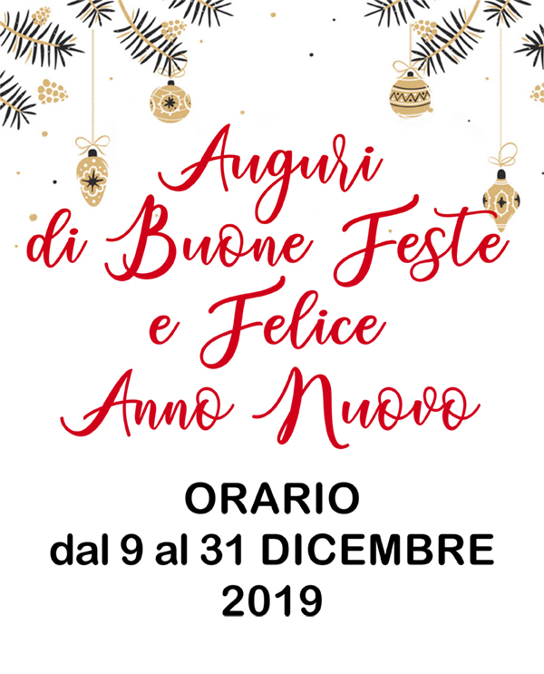 Orario di apertura Natale 2019